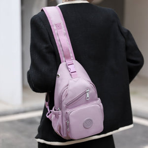 Damen-Schultertasche aus Segeltuch mit mehreren Taschen