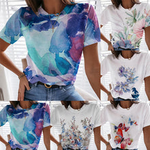 Laden Sie das Bild in den Galerie-Viewer, Lässiges Lockeres Kurzärmeliges T-shirt Für Damen