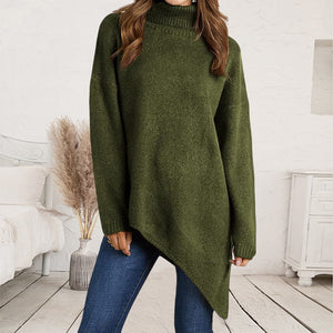 Unregelmäßiger Rollkragenpullover