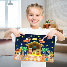 Laden Sie das Bild in den Galerie-Viewer, DIY Weihnachtskarikaturaufkleber für Kinder