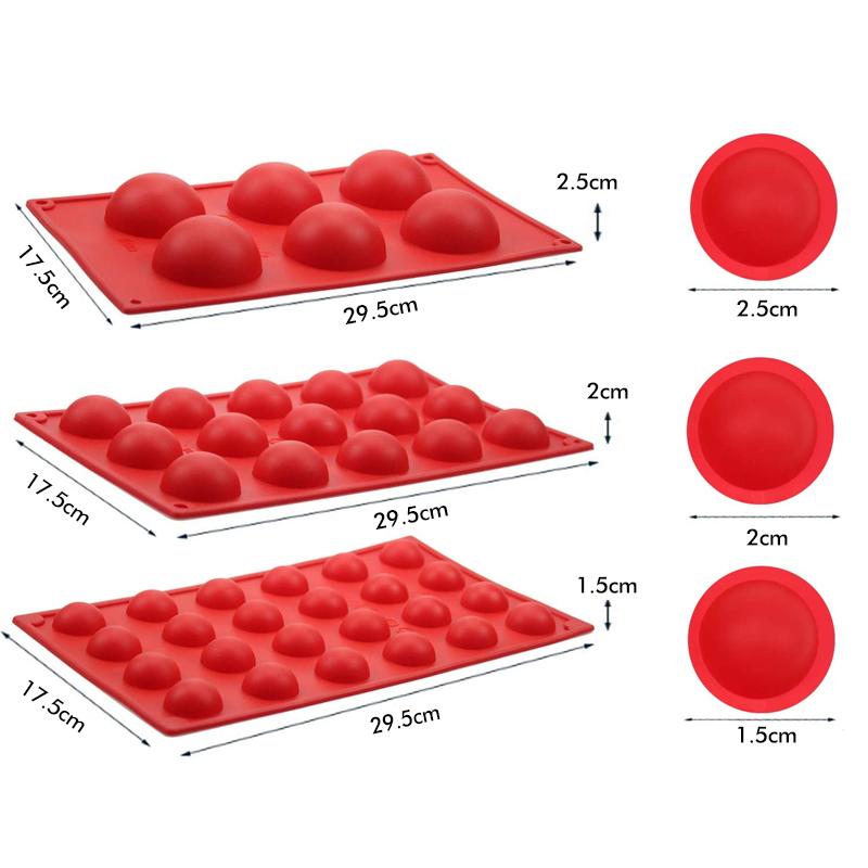 Halbkugelförmige Silikonbackform
