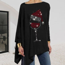 Laden Sie das Bild in den Galerie-Viewer, Rotwein-Glas-unregelmäßiges T-Shirt