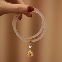 Laden Sie das Bild in den Galerie-Viewer, Armband aus Glocke und Jade im antiken Stil
