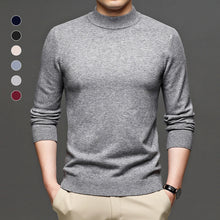 Laden Sie das Bild in den Galerie-Viewer, Kaschmir-Strickpullover mit halbem Rollkragen