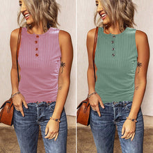 Laden Sie das Bild in den Galerie-Viewer, Schlankes Tanktop mit Rundhalsausschnitt für Damen