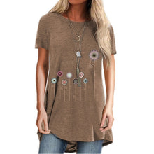 Laden Sie das Bild in den Galerie-Viewer, Damen Sommer Löwenzahn-T-Shirt