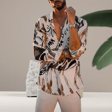 Laden Sie das Bild in den Galerie-Viewer, Büro Langarmes bedrucktes Hemd