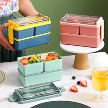 Laden Sie das Bild in den Galerie-Viewer, Tragbare doppellagige Lunchbox