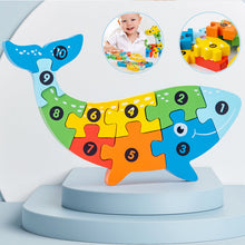 Laden Sie das Bild in den Galerie-Viewer, Pädagogisches 3D-Holzpuzzle für Kinder
