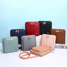 Laden Sie das Bild in den Galerie-Viewer, Einfarbige Luxuriöse Damen-Umhängetasche Aus PU-Leder