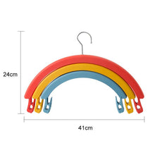 Laden Sie das Bild in den Galerie-Viewer, Dreistufiger Multifunktions-Regenbogen-Kleiderbügel
