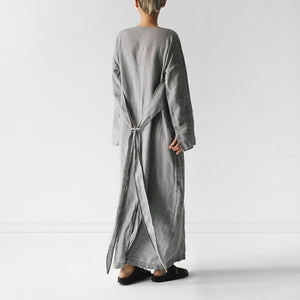 Lockeres Schnürkleid aus Baumwolle und Leinen