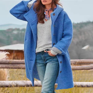 Damen Mantel mit Fleece Plüsch