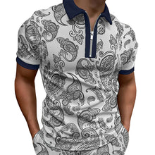 Laden Sie das Bild in den Galerie-Viewer, Herren Sommer stylisches bedrucktes Poloshirt