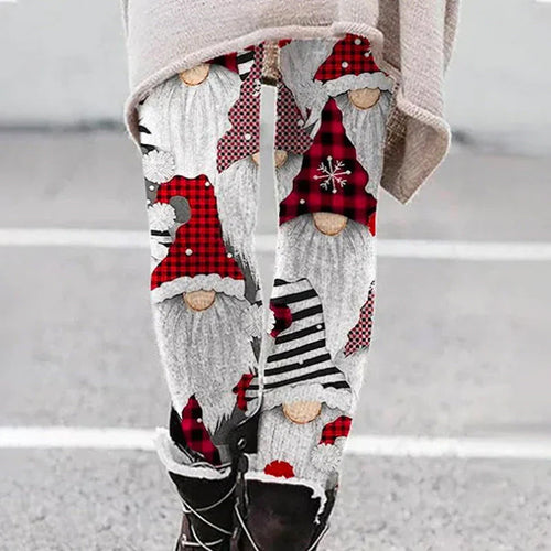 Weihnachtsgamaschen mit Weihnachtsmann-Druck