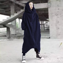 Laden Sie das Bild in den Galerie-Viewer, Unisex-Langarm-Mantel mit Kapuze