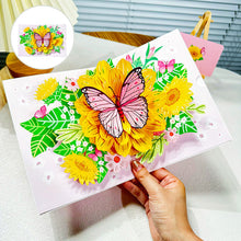 Laden Sie das Bild in den Galerie-Viewer, 3D Handgemachte Blume Grußkarte