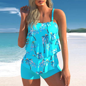 Bedruckter Boxerrock-Bikini