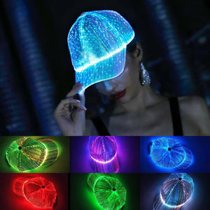 Fluoreszierende Baseballmütze aus Faseroptik