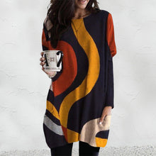 Laden Sie das Bild in den Galerie-Viewer, Pullover mit kontrastierendem geometrischem Muster
