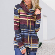 Laden Sie das Bild in den Galerie-Viewer, Lockeres Langärmliges Gestreiftes T-Shirt