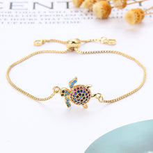 Laden Sie das Bild in den Galerie-Viewer, Zirkon-Schildkröte Armband