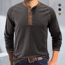 Laden Sie das Bild in den Galerie-Viewer, Langärmeliges Sportssweatshirt mit Brustknopfe Langarmpolo