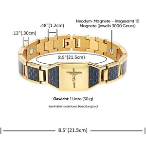 Kohlefaser-Magnet-Titan-Stahl-Armband