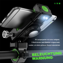 Laden Sie das Bild in den Galerie-Viewer, Diebstahlsicherung und Absturzsicherung Fahrrad Handyhalter mit Lampe