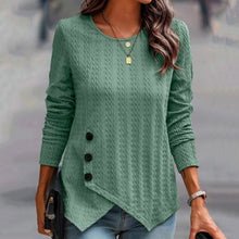 Laden Sie das Bild in den Galerie-Viewer, Langarm-Strickpullover mit Rundhalsausschnitt