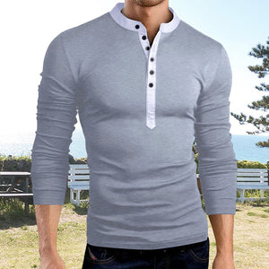 Muskel-T-Shirt mit Knopfleiste für Herren