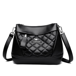Rhomboid Tasche aus gekörntem Leder