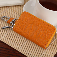 Laden Sie das Bild in den Galerie-Viewer, Schlüsseletui aus Leder mit Krokodilmuster