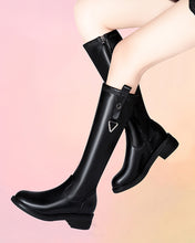 Laden Sie das Bild in den Galerie-Viewer, Reitstiefel Niedrige Langschaft Kniehohe Damen Hohe Stiefel