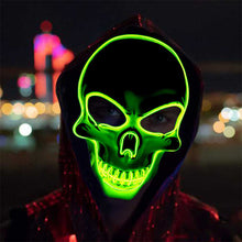 Laden Sie das Bild in den Galerie-Viewer, LED leuchtende Totenkopfmaske