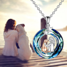 Laden Sie das Bild in den Galerie-Viewer, Lebensbaum Schwestern auf der Schaukel Kristallanhänger Halskette