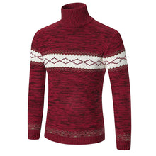 Laden Sie das Bild in den Galerie-Viewer, Modischer Einfacher Strickpullover mit Rautenmuster für Herren