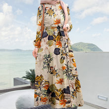 Laden Sie das Bild in den Galerie-Viewer, Neues Langes Kleid Mit Vintage-Print