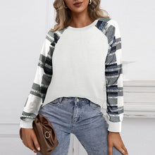 Laden Sie das Bild in den Galerie-Viewer, Lässiges Lockeres Langärmliges T-Shirt mit Rundhalsausschnitt