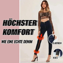 Laden Sie das Bild in den Galerie-Viewer, Verdickte Elastische Fleecejeans für Damen