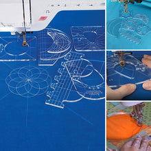 Laden Sie das Bild in den Galerie-Viewer, DIY-Verarbeitung Nählineal Vorlage Patchwork-Werkzeuge +Quiltfußpresse