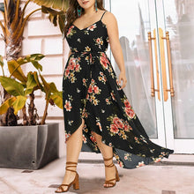 Laden Sie das Bild in den Galerie-Viewer, Bedrucktes sexy Trägerkleid für Damen