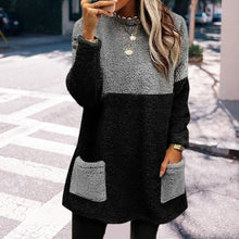 Laden Sie das Bild in den Galerie-Viewer, Pocket Veloursleder Sweatshirt