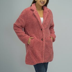 Doppelseitige Plüschjacke