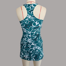 Laden Sie das Bild in den Galerie-Viewer, Damen Badeanzugkleid mit Blumendruck