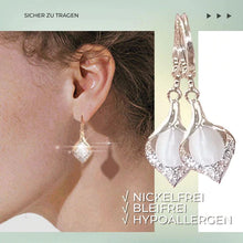 Laden Sie das Bild in den Galerie-Viewer, Glänzende Katzenaugen-Ohrringe