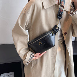 Gürteltasche im koreanischen Stil mit karierten Nähten