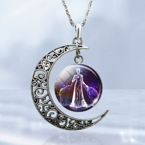 Sternzeichen Mond Halskette