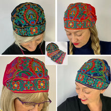 Laden Sie das Bild in den Galerie-Viewer, Besticktes Kopftuch im Ethno-Stil
