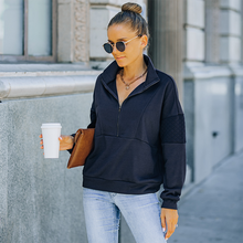 Laden Sie das Bild in den Galerie-Viewer, Minimalistisches Sweatshirt mit Reißverschluss